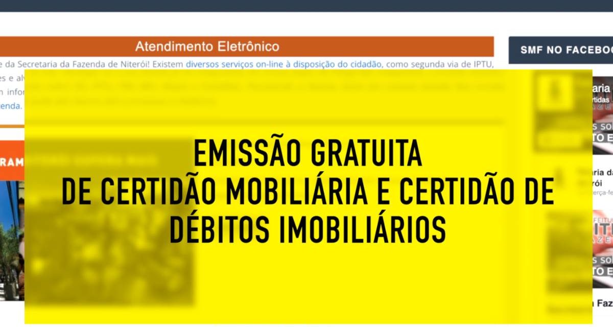 Certidão mobiliária e certidão de débitos imobiliários