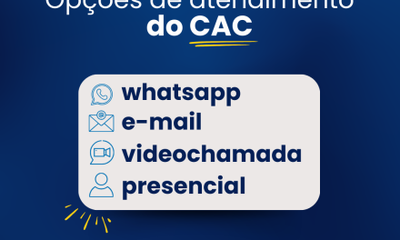 Opções de atendimento oferecidas pelo CAC